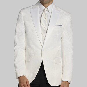 NEW Jos. A. Bank Tailored Fit Floral Jacquard Dinner Tuxedo Jacket 38S